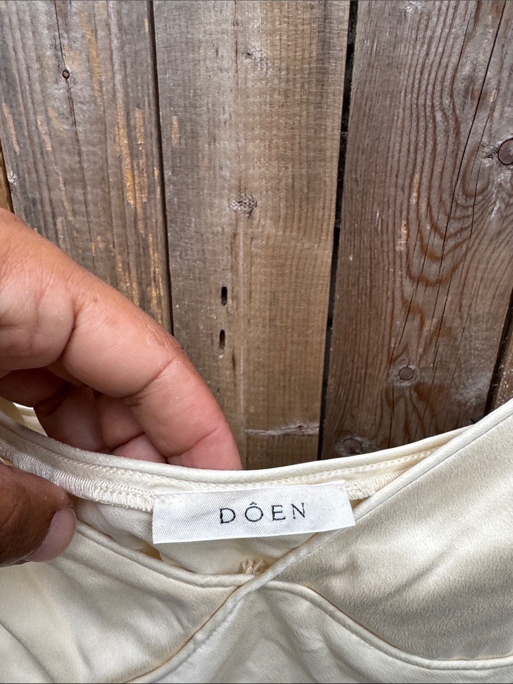 Doen Laney silk top in ivory - Picture 4 of 12